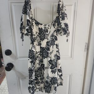 Lily Rose Black and White Floral Mini Dress